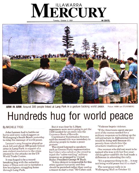 Non-violence, find peace - World Peace Society of Australia